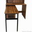 Bureau d'ordinateur avec porte vitrée et bureau rotatif à 90 degrés-373604961