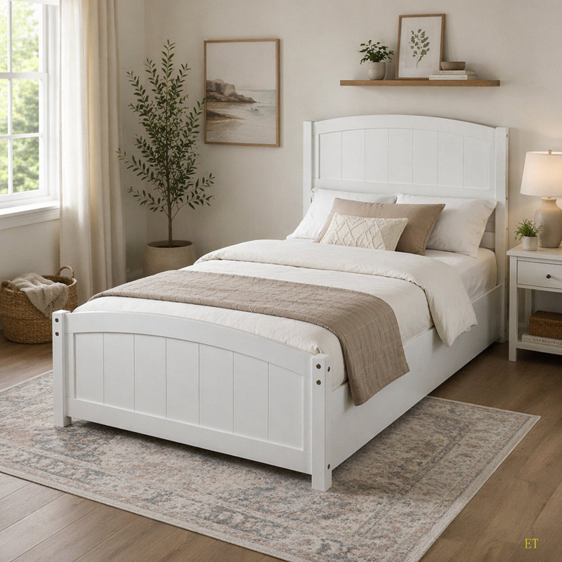 Twin Size Platform Bed With Trundle
