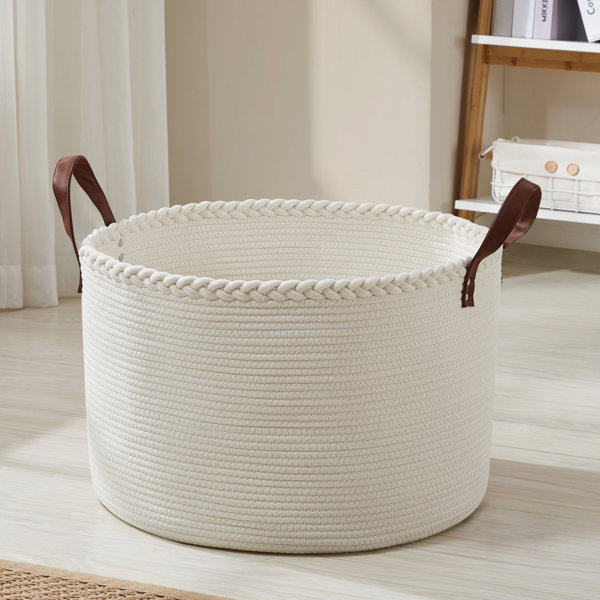 Circular folable laundry basket (40x55 cm) birds