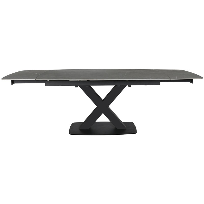 Medium Extending Dining Table - In, 76 cm H x 160 cm W x 90 cm D, Grey