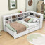 Lit de jour en bois Haileyjo avec 2 tiroirs, chargement USB et tablettes-1481406883-1481406880
