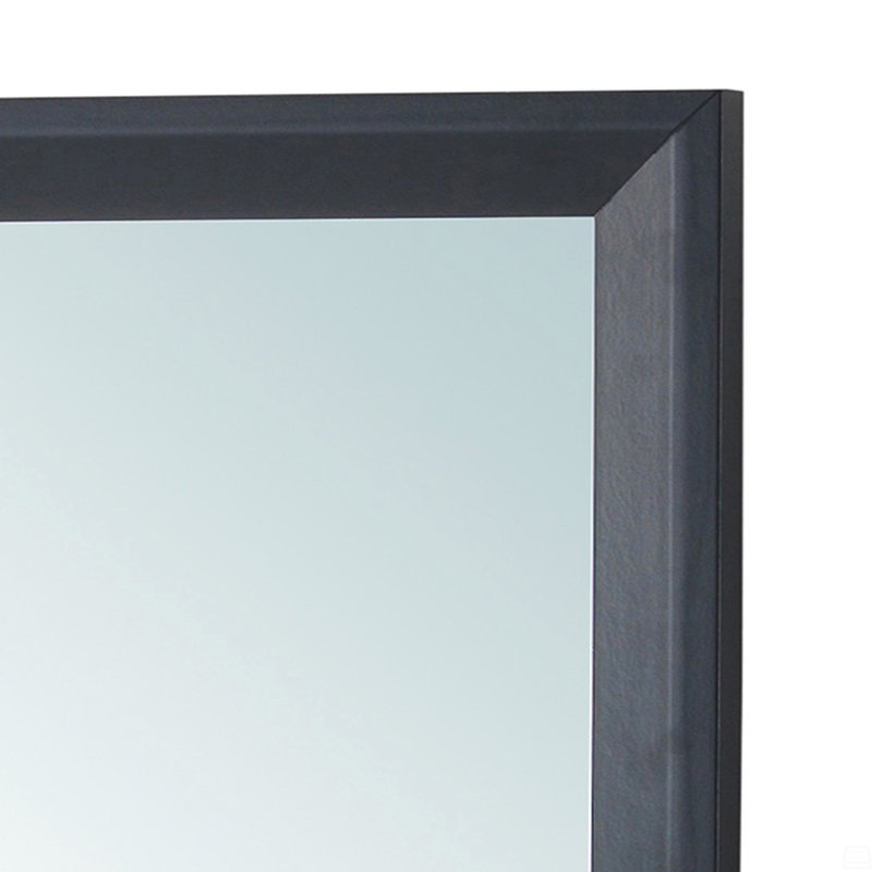 Rectangular Mirror, Vertical, Black