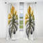Jaune et gris Philodendron Leaf I - Rideau floral - Rideau occultant floral - 1 panneau-107538251