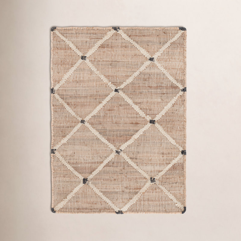 Tapis en jute tissé à la main Kali, Rectangulaire 3 pi x 5 pi, Natural