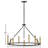 9-Light Two-Tone Candle Wagon Wheel Chandelier