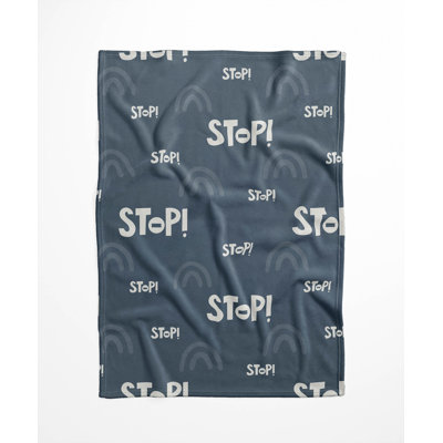 Stop Velveteen Fleece Blanket