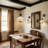 Vintage Floral Hand-Painted Ceramic Pendant Light
