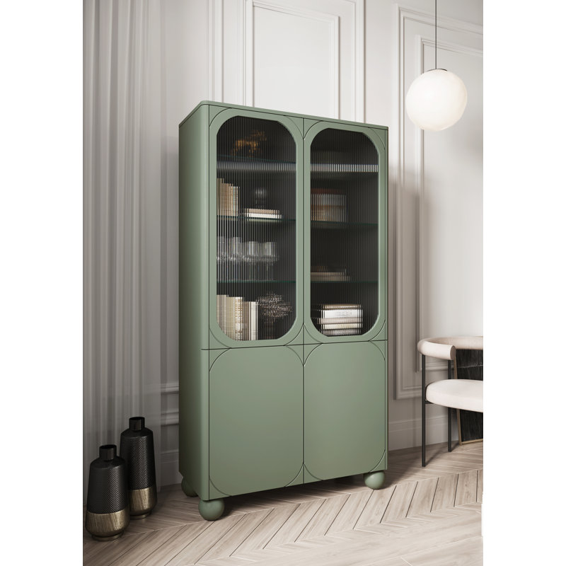 Livonia Display Cabinet, Olive