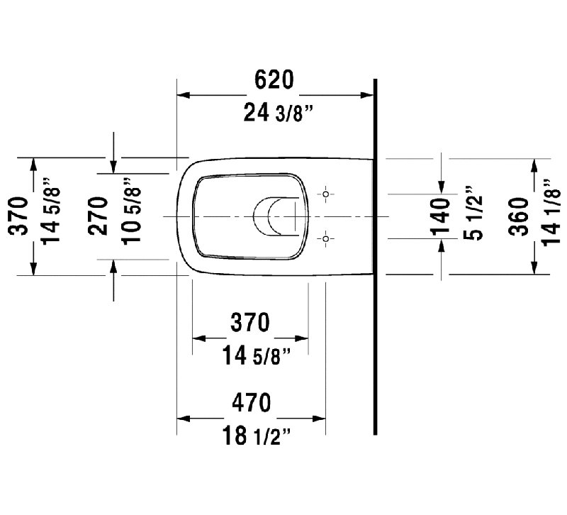 Durastyle Wall Mounted Toilet Bowl Dual Flush
