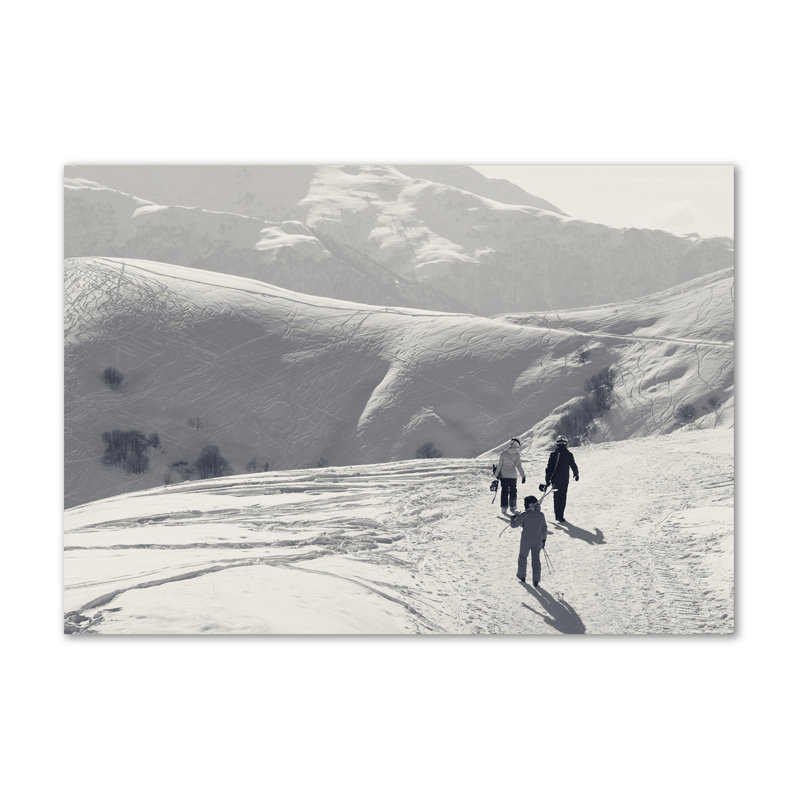 Skiers - Wrapped Canvas Print