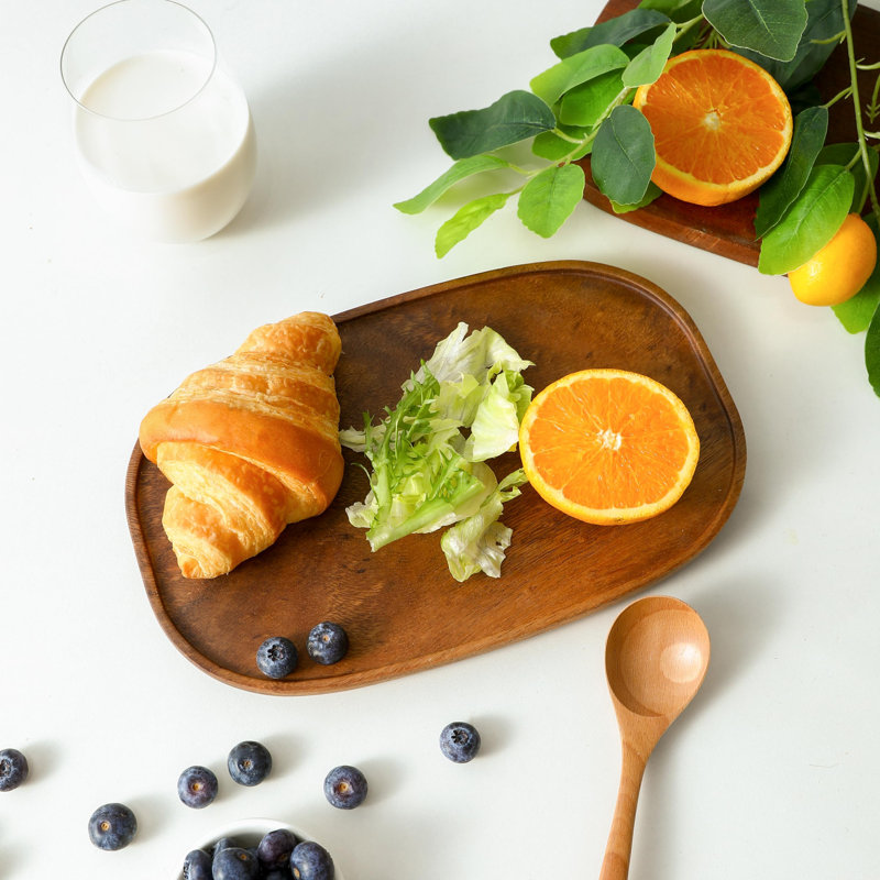 Millwood Pines Clesson Walnut Tray
