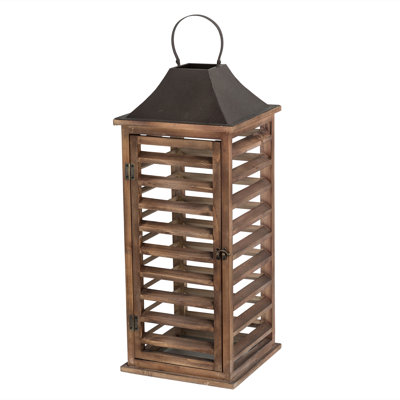 Lanterne de table en bois