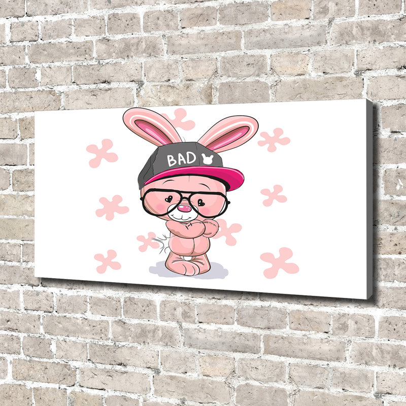 Rabbit In A Hat - Wrapped Canvas Print