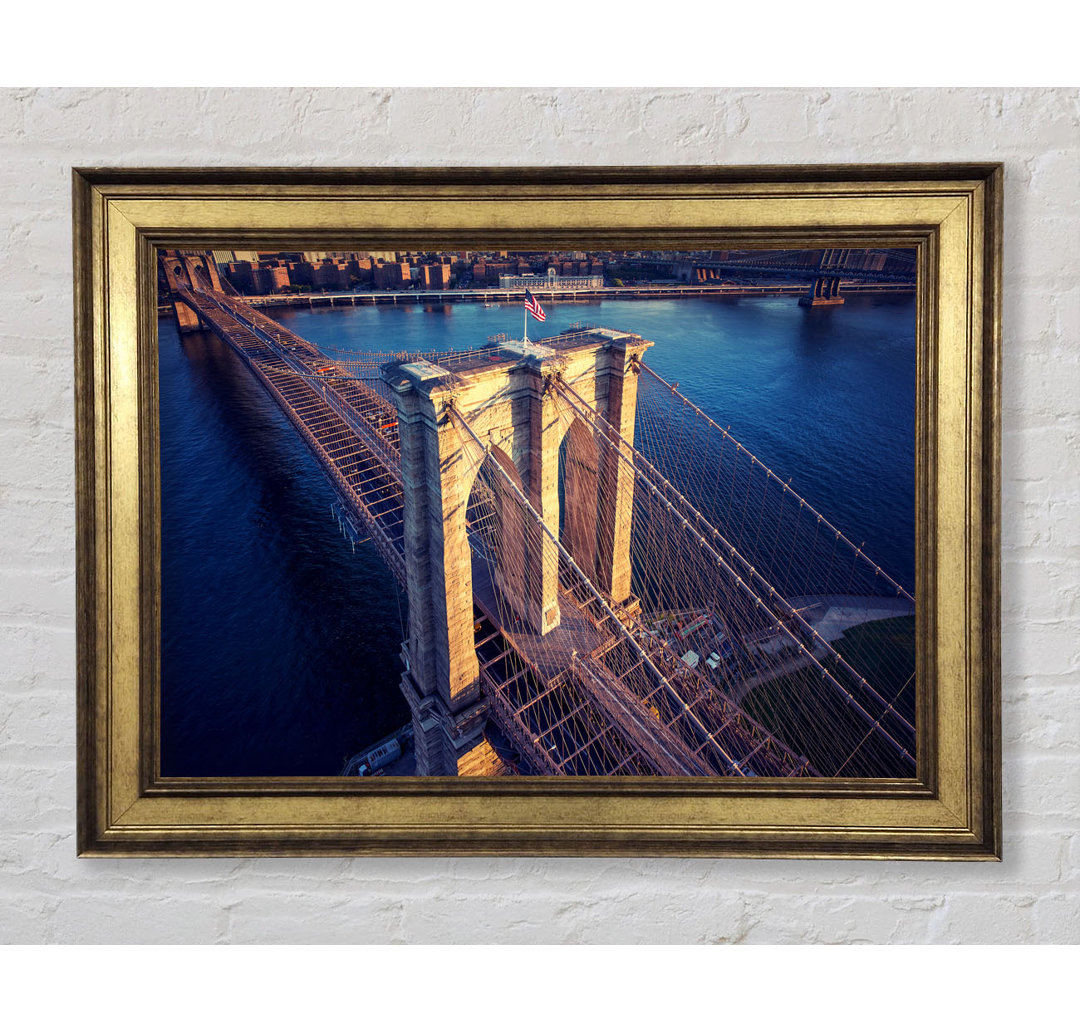 Brooklyn Bridge Above - Einzelne Bilderrahmen Kunstdrucke