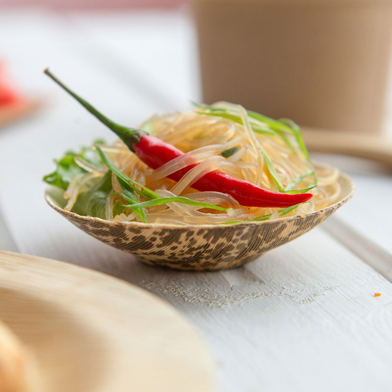 Restaurantware-3.25 Inch Disposable Bamboo Tableware, 100 Disposable Bowls - Premium Round, Natural Bamboo Premium Bamboo Plates, LeakResistant, For Parties Or Catering