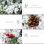 Pin vert élancé floqué / givré arbre de Noël et pomme de pin-1004527617