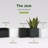 Greenline Fiberglass Jack Small Indoor/Outdoor Square Cube Planter - 7 in x 7 in x 7 in --1459519937