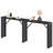 Extra Long Console Table Farmhouse Behind Couch Sofa Partner, Industrial Style with Metal Accents and Triangular Supports-588760184-588760189
