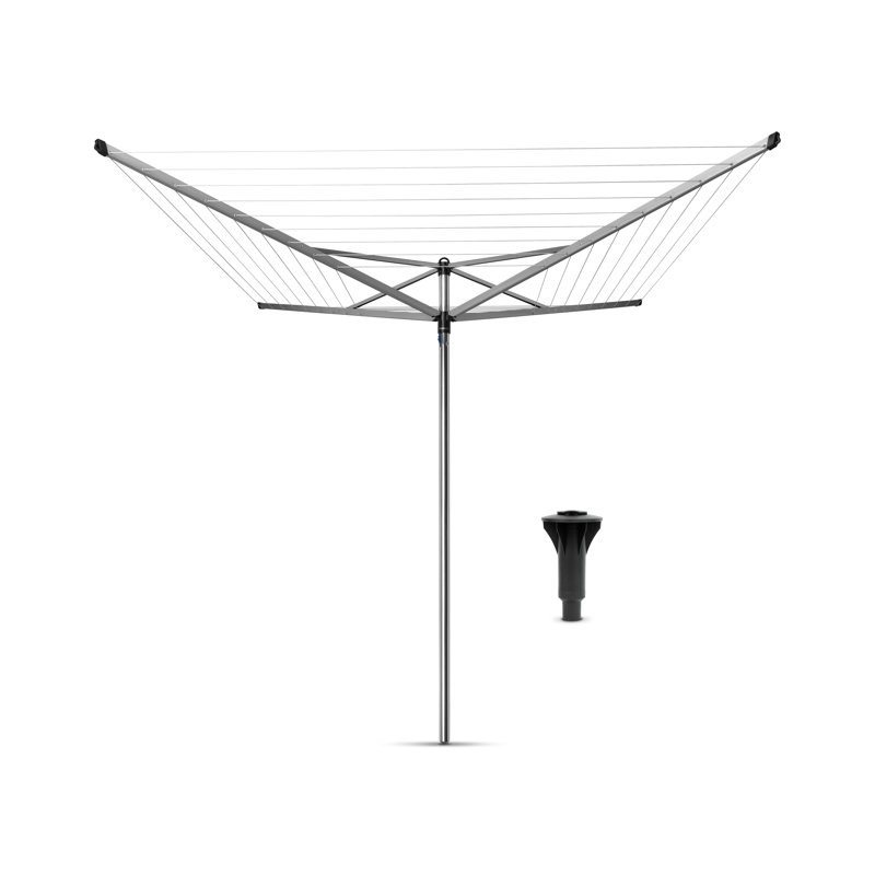 Corde à linge d'extérieur Brabantia - 131 pieds (40 mètres), 3 bras, avec tube de béton