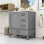 Ensemble de meuble-lavabo 30 po avec lavabo en céramique, armoire de rangement et 3 tiroirs-1817015562