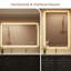 Modern Lighted Wall Mounted Bathroom Mirror in Clear-1371380490