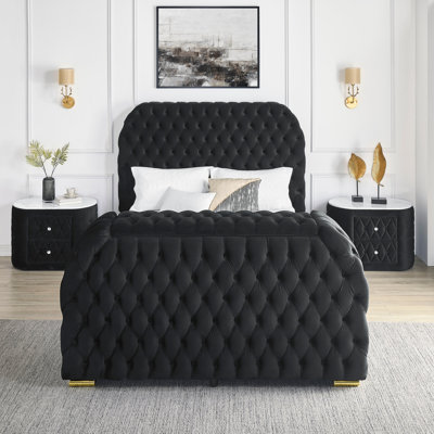 Mobilier de chambre à coucher encastré en velours 1 pi