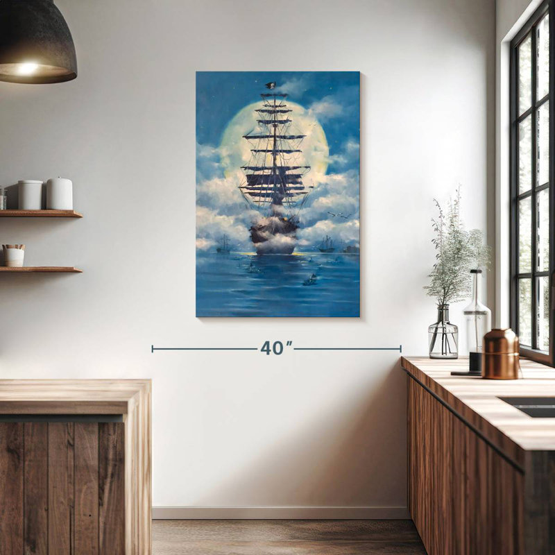 Huile de bateau pirate, H 39 po x l 26 po