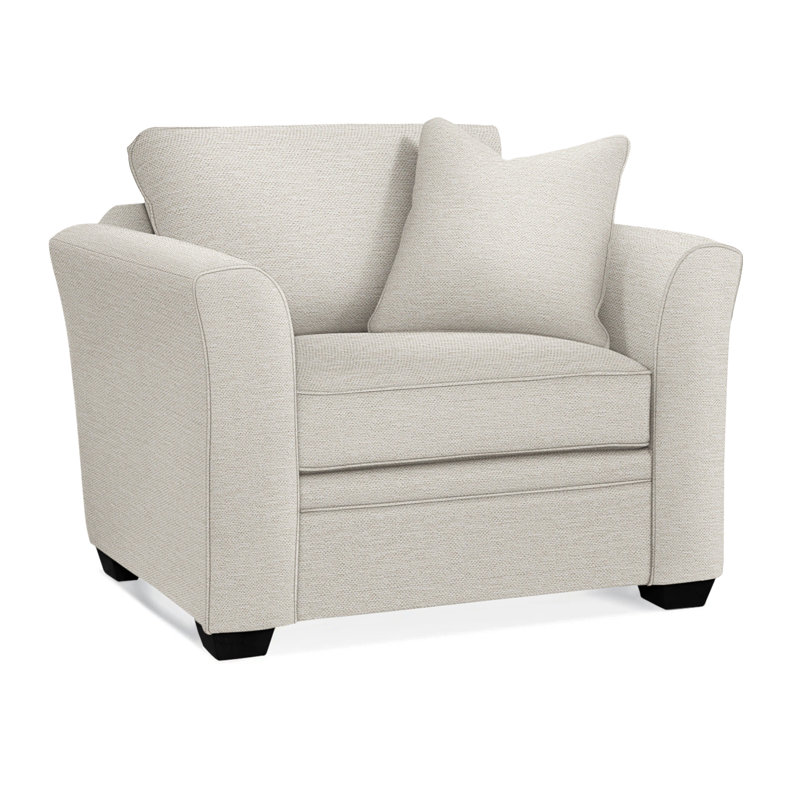 Bridgeport Upholstered Armchair, White Performance Fabric; 0851-94, Black
