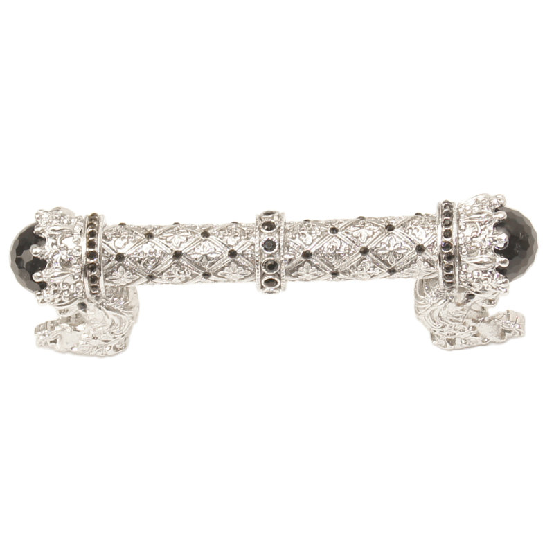 Carpe Diem 6520-24JOX Crowning Glory Queen Penelope Platinum Queen Penelope 3 inches c.c. pull w/ Swarovski Crystals & semi‐precious stones in Platinum