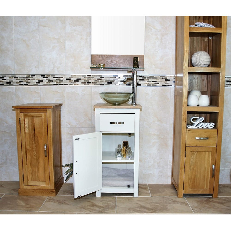 Damarion 401mm Single Bathroom Vanity with Vessel Glass Basin