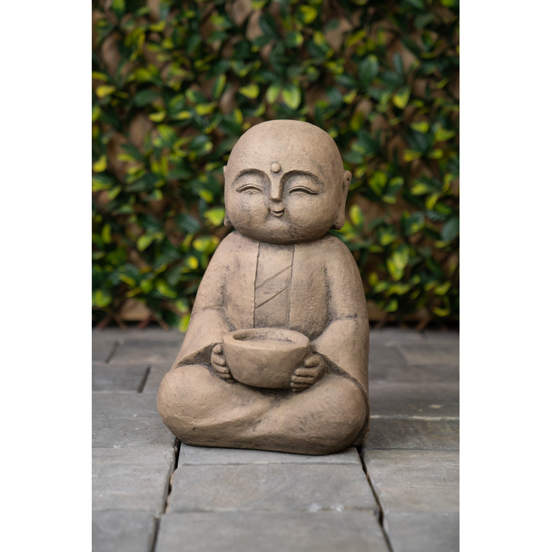 Jizo japonais avec bol assis Lucky lucky