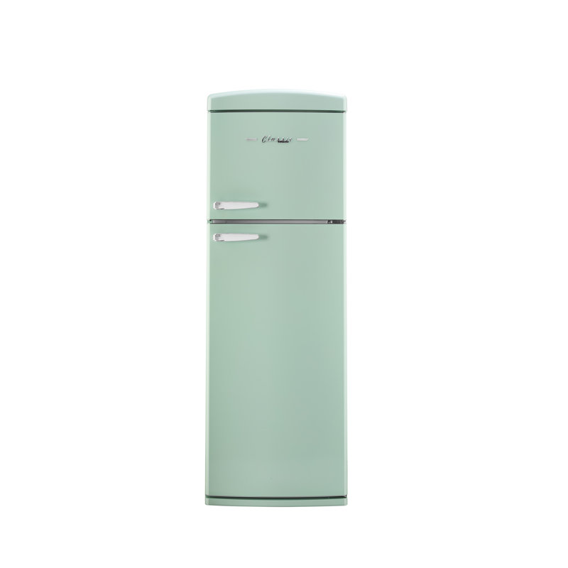 Réfrigérateur Unique Appliances Classic Retro 23,8 po 11 pi³ à congélateur supérieur, vert menthe d'été, Vert menthe
