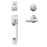 Century Handleset with Single Cylinder Deadbolt and Elan Door Lever and Rosette