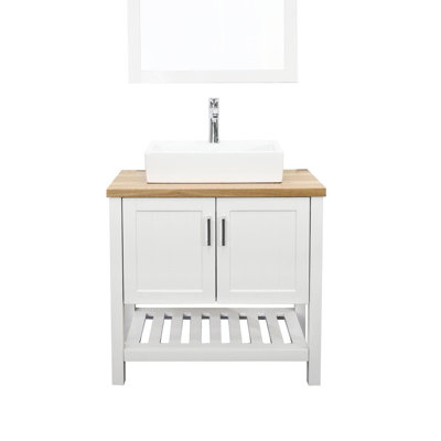 36"Freestanding Bathroom Vanity with Ceramic Sink