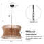 Lustre cylindrique de style campagne moderne à 3 lumières de 18 po avec bois massif Arba pour salle à manger Arba-1632306416-1866206674