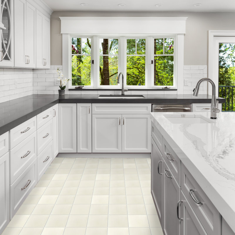 Solid 8" x 8" Cement Wall & Floor Tile, Navy