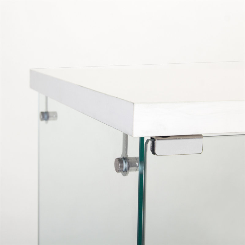 Dining Cabinet, White/Clear
