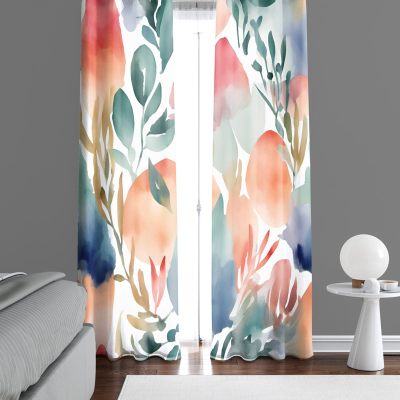 Semi Sheer Curtain Pair, 20" W x 52" L
