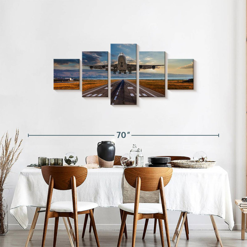 Décollage de l'avion Mehar, H 24 po x l 55 po