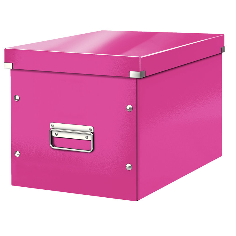 Leitz Decorative Bin, 32cm H x 31cm W x 36cm D, Pink