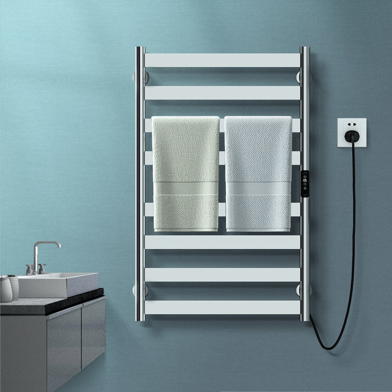 Traditional Towel Rail Towel Warmer, Mirror Polished