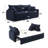 Wayne Velvet Sleeper Sectional Sofa with Pillows