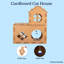Maison pour chat PETMAKER - Maison pour chat en carton avec tampons à gratter, jouets et herbe à chat - Maison pour chat à plusieurs niveaux pour chats d'intérieur, chatons et petits animaux-126451494