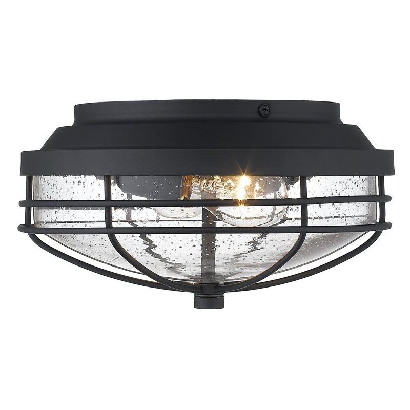 Agniprava 2 - Bulb Outdoor Flush Mount, Natural Black