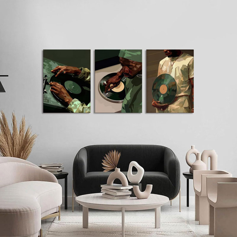 3 Piece Wrapped Canvas Print, 40 cm H x 30 cm W