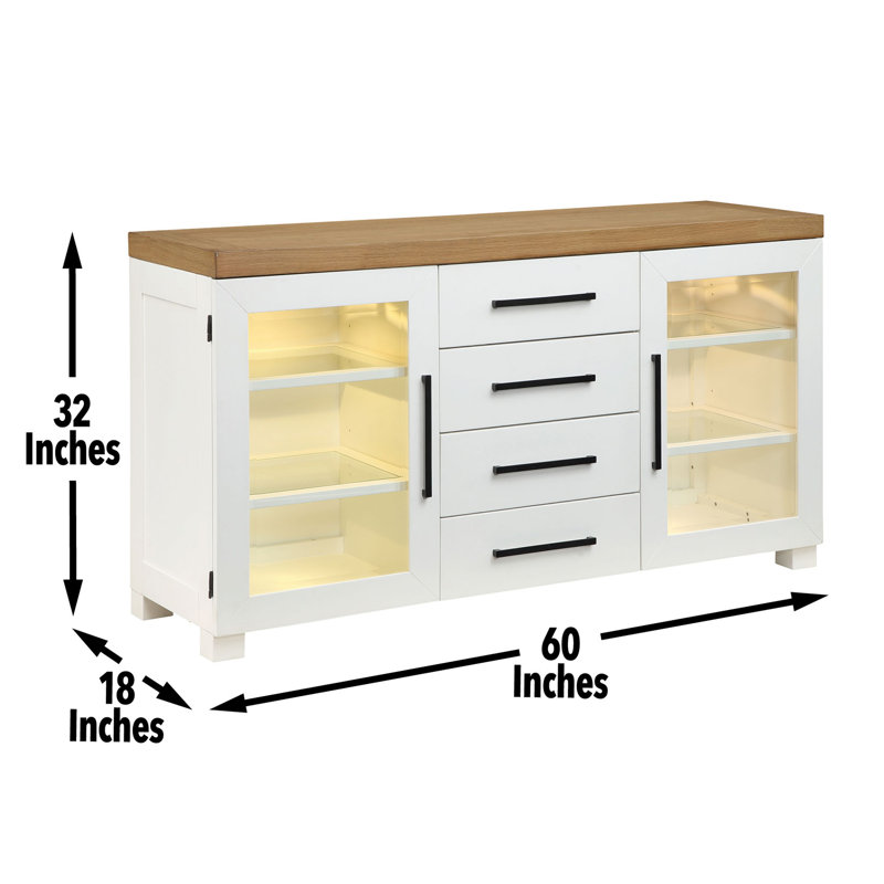 Lixy 60" Wide Solid Wood Sideboard