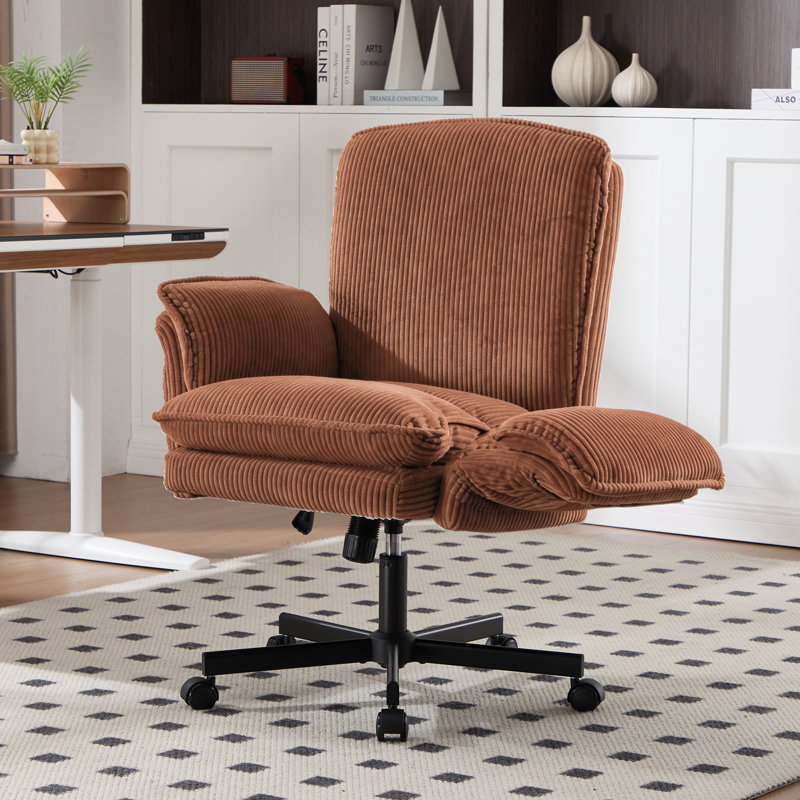 Chaise avec accoudoirs et roues Criss, Brown