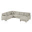 Canapé modulaire Canapé modulaire en forme de U de 125,2 po avec repose-pieds mobile et poches de rangement latérales pour le salon, taupe clair-131247142