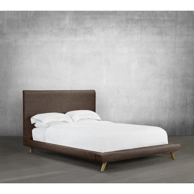 Lit plateforme en tissu d’ameublement