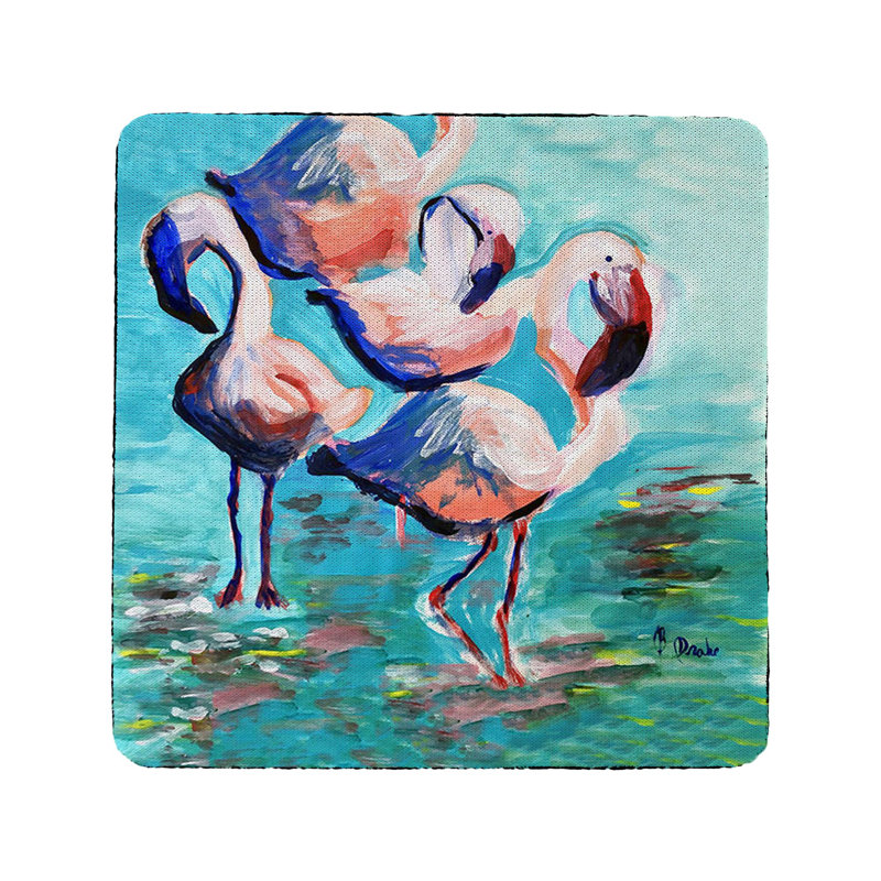 Sous-verre flamants dansants